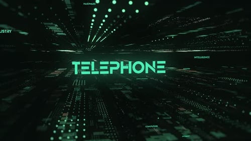 Sci Fi Digital Data Word Telephone