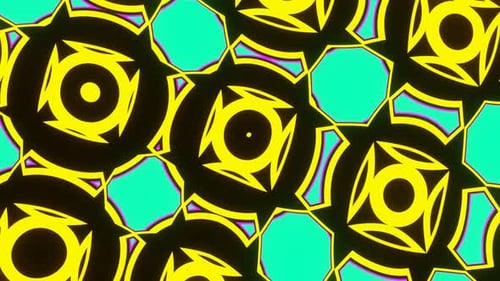 Motif de kaléidoscope bouclé par animation abstraite