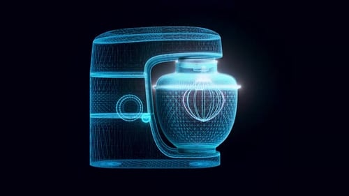 dough mixer hologram Rotating 4k