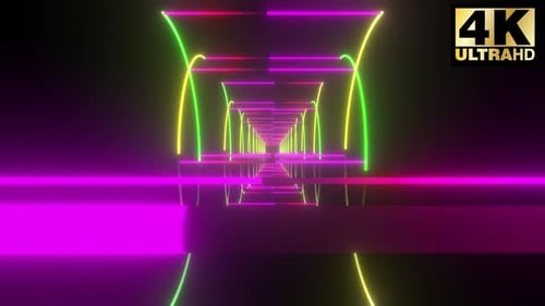 3 Colorful Neon Stroke Vj Loop Pack