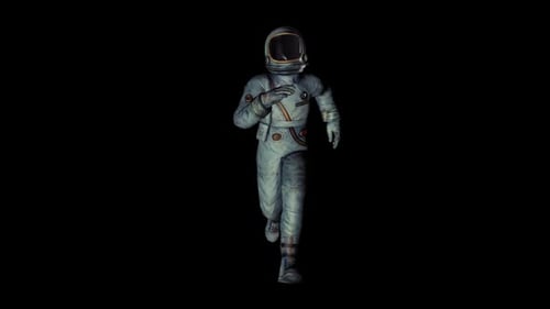 Front de course d'astronaute vintage