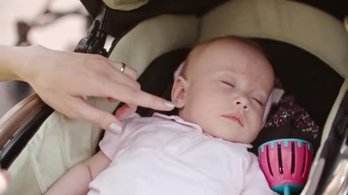 Stroking Sleeping Baby