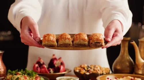 Cuisine traditionnelle turque Plat sucré Baklava Closeup