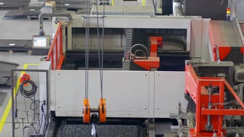 Laser Cutting Machine Precisely Working With Metal