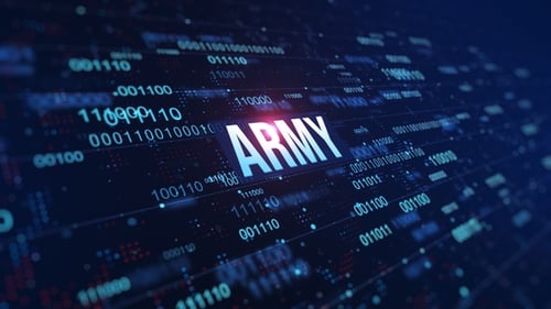 Army Digital Binary Code Background