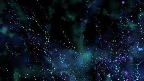 Abstract Digital Particle Network Background Animation