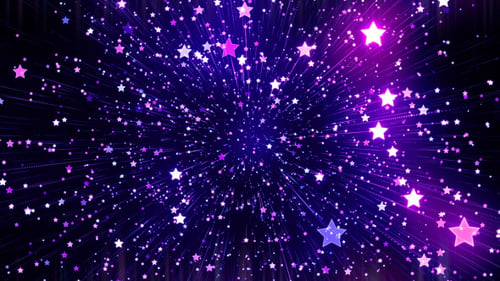 Dynamic Purple and Pink Star Burst Particles Background