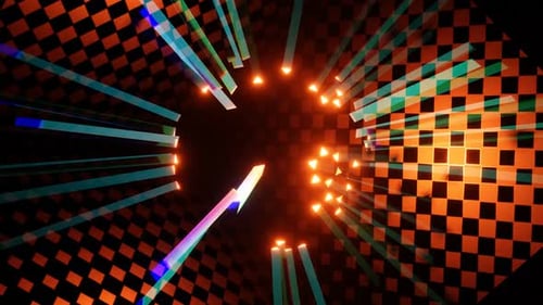 Disco-Lichtstrahlen von einer Discokugel 02