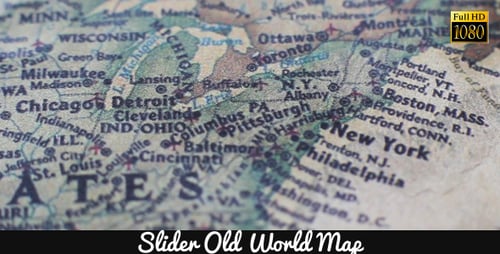 Panning Across Vintage Map of the United States