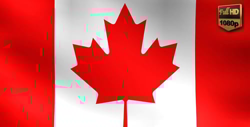 Waving Canadian Flag Animation