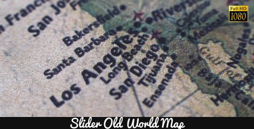 Vintage Map of the United States close up