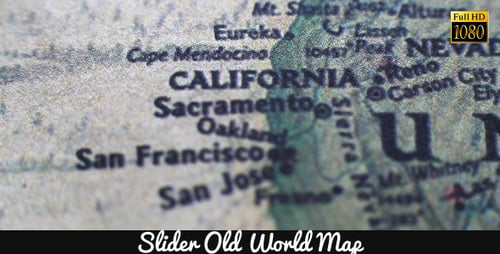 Close Up View of an Old Geographic Map