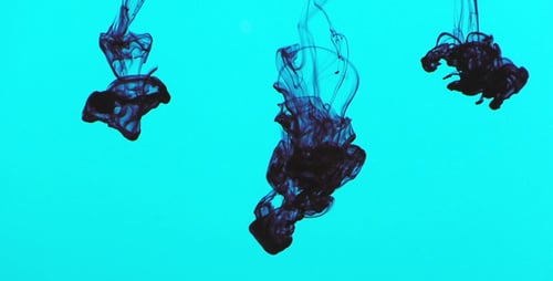Colorful Paint Ink Drops Splash in Underwater 11