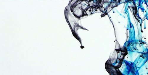 Ink Swirling in Water: Abstract Art