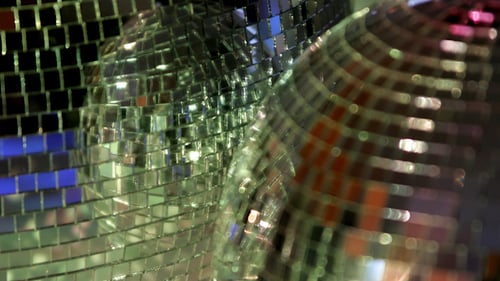 Shiny Mirror Disco Ball Reflects Light