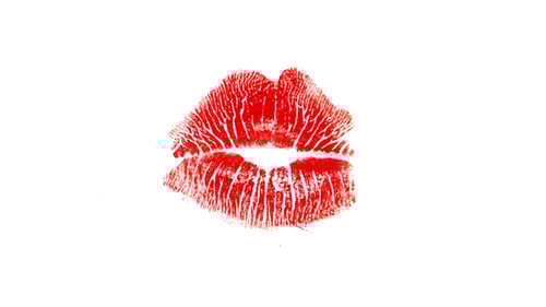 Animated Red Lipstick Kiss Mark with Alpha Channel
