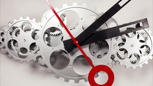 Clock Face With Cogs And Dials 9