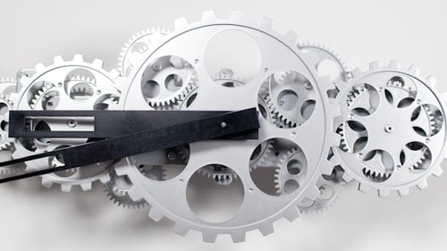 Clock Face With Cogs And Dials 11