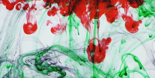 Colorful Paint Ink Drops Splash in Underwater 21