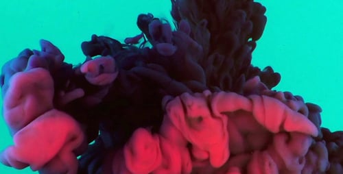 Colorful Paint Ink Drops Splash in Underwater 26