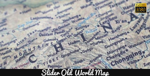 Vintage Map Showing Asia Countries, Tibet, China, Nepal