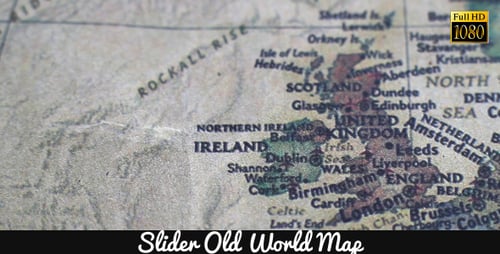 Vintage Map Showing Cities and Countries in Europe