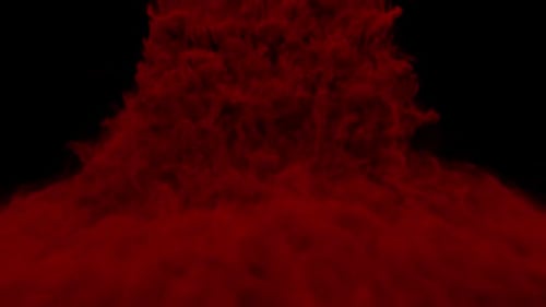 Red Fluid Smoke Burst Alpha Channel Reveal