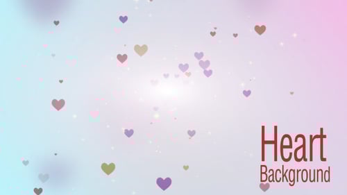 Soft Gradient Floating Hearts Romantic Background