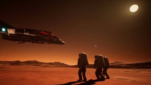 Astronauts Return to The Spaceship