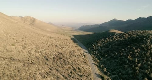 Top View Drone Footage Flying Over High Peak in National Reserve Park. Mountains. Aeria