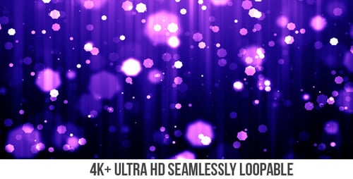 Abstract Glowing Hexagonal Particles Falling Background Loop