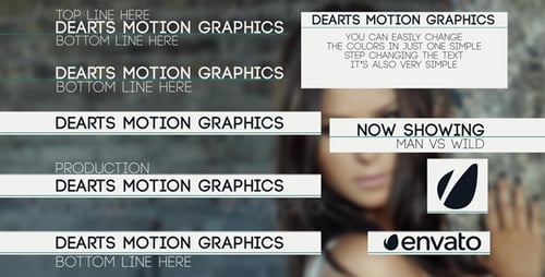 Minimal Animated Lower Thirds for Video Projects