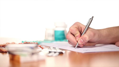 Writing A Medical Prescription Form