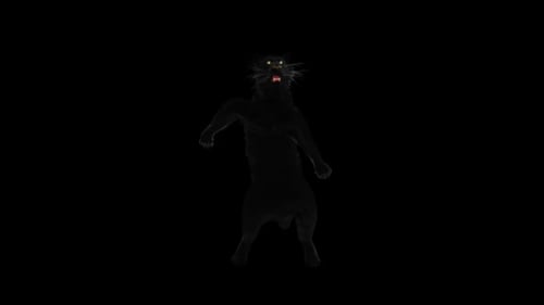 Dancing Black Panther Alpha Loop Animation
