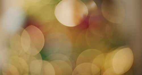 Bokeh Christmas Background with Golden Lights