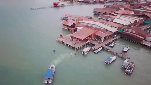 Penang Chew Jetty Drone Shot