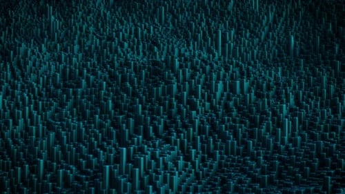 Abstract Waving Grid Bars Technology Background Animation