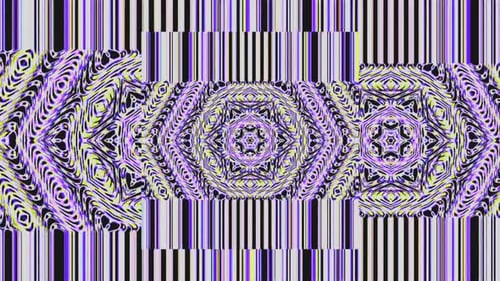 Abstract Glitch Kaleidoscope Pattern Background Animation