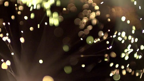 Abstrakte Glasfaser-Lichter, aufgenommen in Superzeitlupe 3