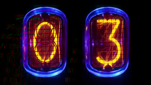 Nixie Tubes Illuminate Digits