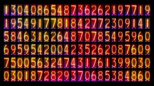 Nixie Clock Numerical Counter Videowall 13