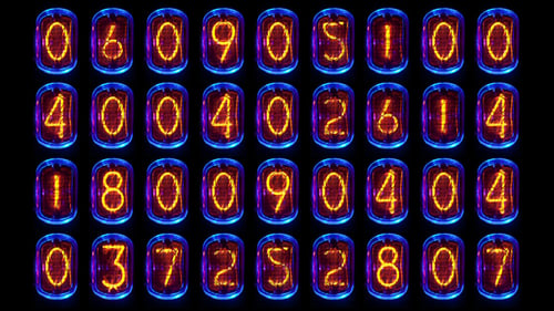 Videowall de contador numérico Nixie Clock 4