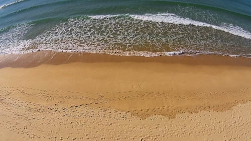 Waves Crashing on Beach