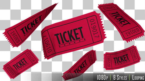 Isolated Ticket Stub Spin