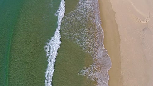 Waves Crashing on Beach