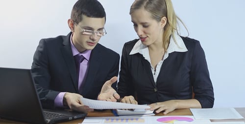 Colleagues Working in the Office