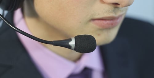 Call Center Operator Answers the Call