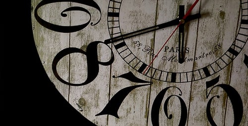 Clock Hands Moving on Paris Themed Clock