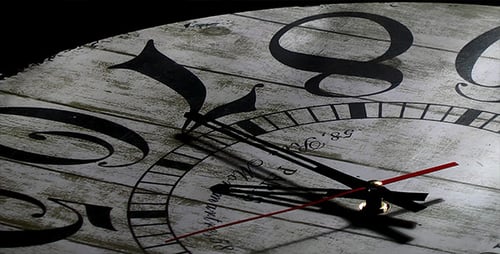 Close Up of Clock Hands Ticking by