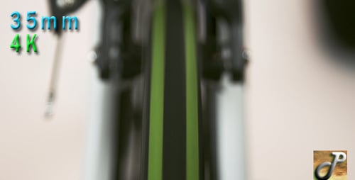 Bicycle Wheel In Motion Focused On The Brake